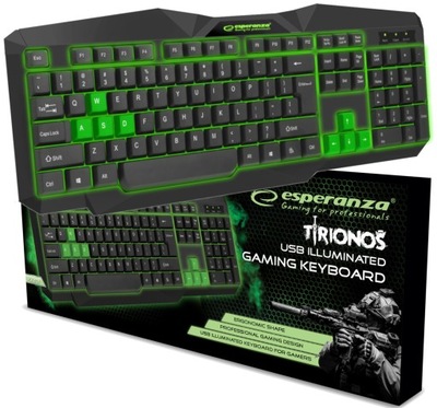 KLAWIATURA PODŚWIETLANA LED GAMINGOWA DLA GRACZY