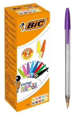 kolorowe DŁUGOPISY dekoracyjne BIC długopisy do SZKOŁY zestaw 20 sztuk
