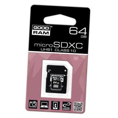 KARTA PAMIĘCI GOODRAM MICROSDXC 64GB CL10 UHS-I