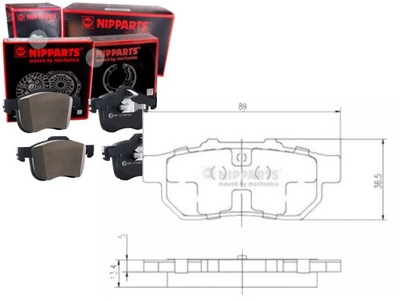 Nipparts тормозные колодки тормозные honda city civic crx jaz фото №1