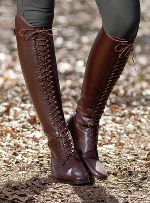 HKM oficerki LACE Long brązowe [R 38]