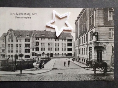 WAŁBRZYCH Hermannsplatz restauracja konie 1909r