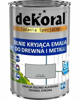 Dekoral emalia drewna i metalu popielaty 0,9poł