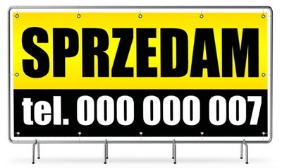 Baner reklamowy 150x75 SPRZEDAM MIESZKANIE DOM WYNAJMĘ KUPIĘ - PLANDEKA