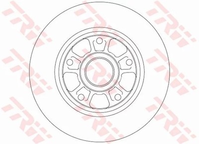 TRW DF6182 ДИСК ГАЛЬМІВНИЙ 260X8 P 5-OTW RENAULT M