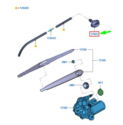 Ford ka mk2 rear омыватель jet 9s51-17b650-ab 1685501 original фото №1