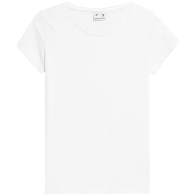 Koszulka damska 4F F0906 biała 4FAW23TTSHF0906 10S R. S