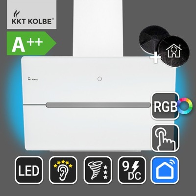 Okap kuchenny 80cm ECCO809WHCM Oswietlenie RGBW