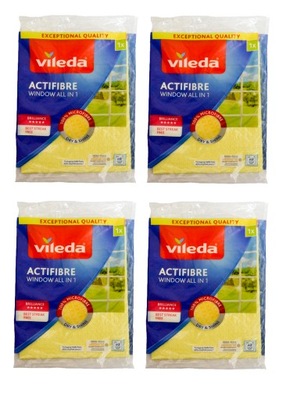 VILEDA ACTIFIBRE Ściereczka do Okien 36x32cm 4 szt