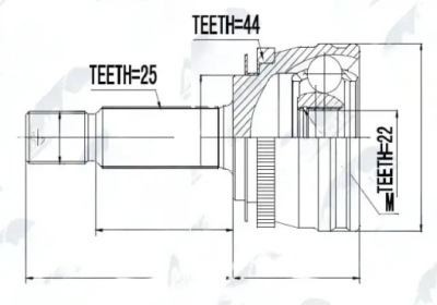 Шрус  полуось npz-hy-540 nty hyundai accent 2 фото №1