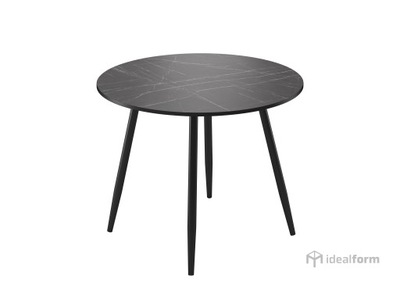 Stół okrągły, nierozkładany 100cm, glamour, marmur