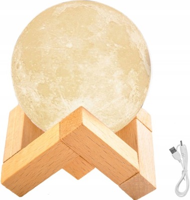 Świecący Księżyc 3D Lampka Nocna Lampa Moon Light