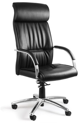 Krzesło Biurowe BRANDO Czarne Fotel Klasa Ekoskóra