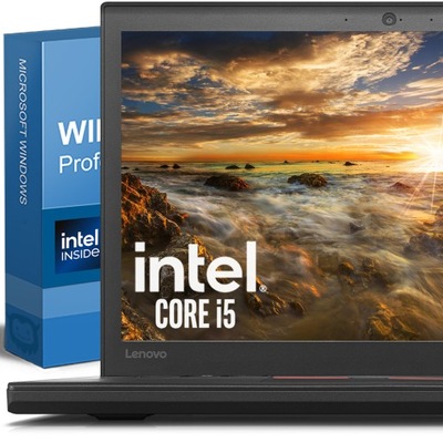 Laptop Lenovo MOBILNY, WYDAJNY i SOLIDNY LAPTOP| ThinkPad X270 12,5 " Intel Core i5 8 GB / 256 GB czarny