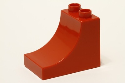 Lego Duplo klocek daszek łuk 2x3 czerwony