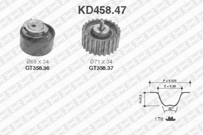 SNR KD458.47 SNR ГРМ КОМПЛЕКТ. Z РЕМНЕМ