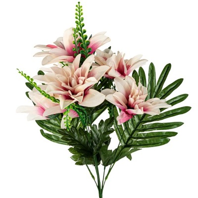 Bukiet sztucznych kwiatów lilie w bukiecie obfity bukiet 7 kwiatów 50 cm