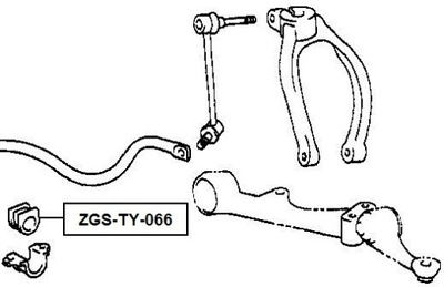 GOMA BARRA ESTABILIZADOR PARTE DELANTERA 2 PIEZAS LEXUS IS200 300 99-05  