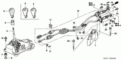 Linka zmiany biegów Honda Accord VII