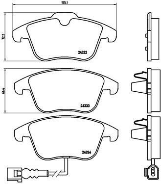 ZAPATAS DE FRENADO BREMBO P 85 112X  