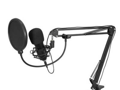 MIKROFON POJEMNOŚCIOWY OMNITRONIC BMS-1C USB Broadcast SET ZESTAW