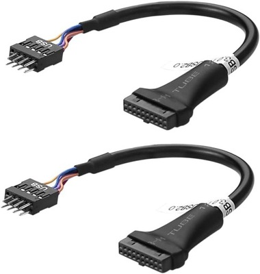 2 x USB 3.0 20-pinowe gniazdo do płyty głównej USB 2.0 9-pin wtyczka kabel