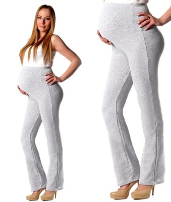 Spodnie ciążowe szeroka nogawka dresy bawełna 2XL