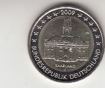 Niemcy 2009 -2 euro okolicz.Saarland -do wyboru.