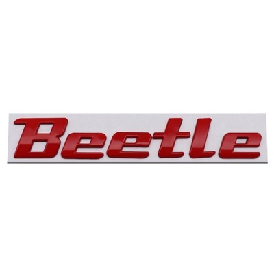 RED STICKERS EMBLEM BEETLE SIGN REAR VOLKSWAGEN 12.2X2CM  