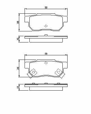 КОЛОДКИ ГАЛЬМІВНИЙ HONDA JAZZ 04- ЗАД