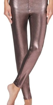 CALZEDONIA LEGGINSY spodnie efekt SKÓRY 146-152