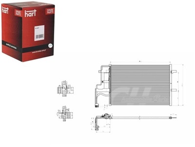 Конденсатор конденсатор кондиціонера mazda 3 2.0 16v 03- hart фото №1