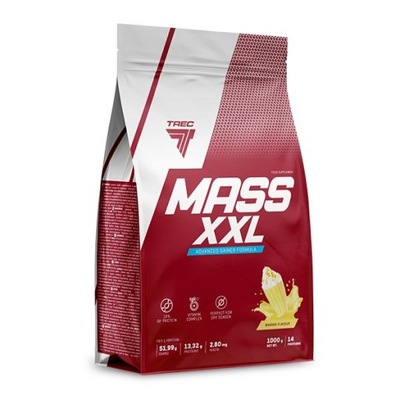 TREC MASS XXL 1000 G MEGA MASA 1 kg gainer białko