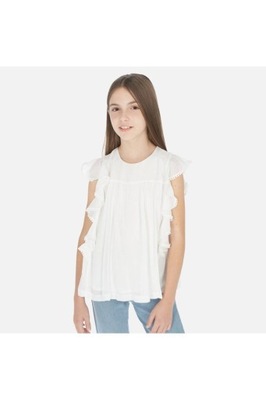 Bluzka MAYORAL biała elegancka dziewczynka r.140