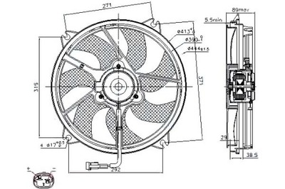 Nissens вентилятор радіатора з корпус citroen c фото №1