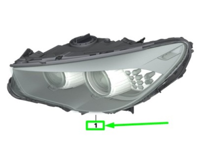Bmw 5 gran turismo f07 передня частина left фара rhd 7262725 63127262725 фото №1