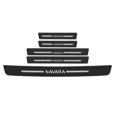 5 PCS CZARNYCH NAKLEJEK AL UMBRALES DE PUERTA COCHE NISSAN NAVARA  