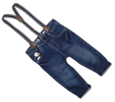 C&A SPODNIE 80 JEANSOWE + SZELKI