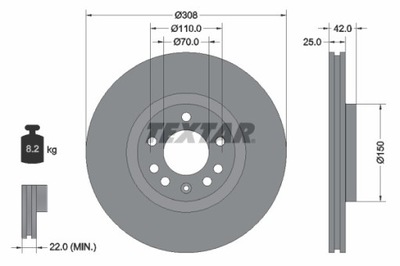 2X DISCO DE FRENADO OPEL PARTE DELANTERA ADAM/ASTRA/CORSA/MERIVA/ VECTRA/ZAFIRA 1,0-2  