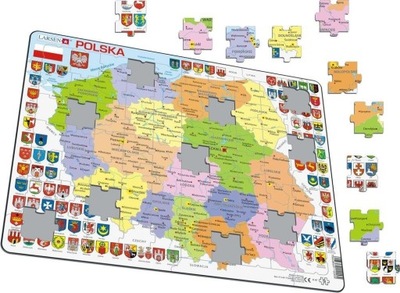 UKŁADANKA MAPA POLSKA POLITYCZNA MAXI