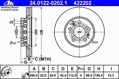 DISCO DE FRENADO A8 PHAETON PARTE TRASERA  