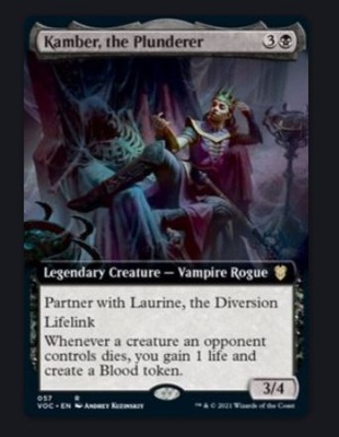 Kamber, the Plunderer (V.2) Commander: Innistrad: Crimson Vow B04