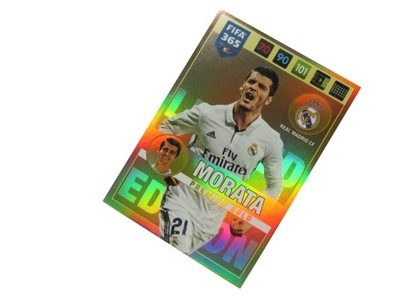 PANINI FIFA 365 2017 KARTY PIŁKARSKIE LIMITED PREMIUM GOLD MORATA REAL