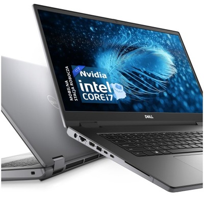 Laptop Dell WORKSTATION|Dell Precision 17 7770 RTX A3000-12GB 17,3 " Intel Core i7 32 GB / 128 GB srebrny