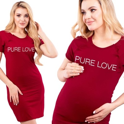 KOSZULA CIĄŻOWA DO KARMIENIA NA NAPY PURE LOVE L