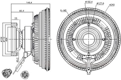 NISSENS EMBRAGUE DE VENTILADOR DEL RADIADOR VOLVO FM FM II FM12 FM9  