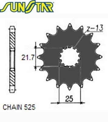 ENGRANAJE DE ACCIONAMIENTO SUNSTAR SUNF404-15  