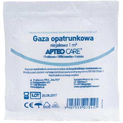 GAZA OPATRUNKOWA niejałowa 1 m2 1 sztuka APTEO