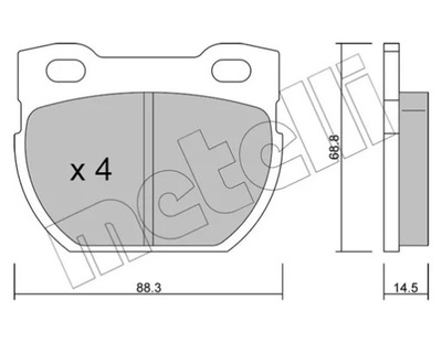 PADS HAM.LANDROVER DEFENDER 98- REAR  