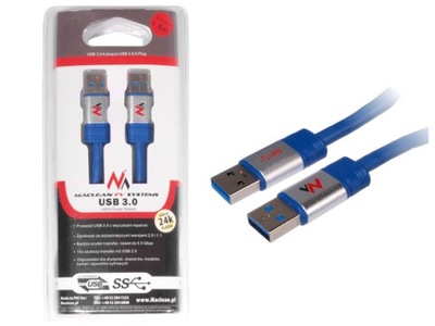 Kabel USB 3.0 AM - AM 1.8m Maclean MCTV-606